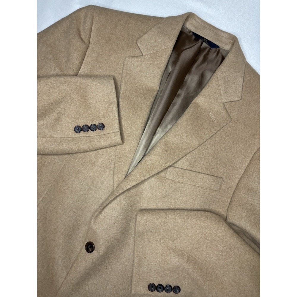 Brooks Brothers 346 Men's Camel Hair 2-Button Blazer Jacket Size 43L Sport Coat